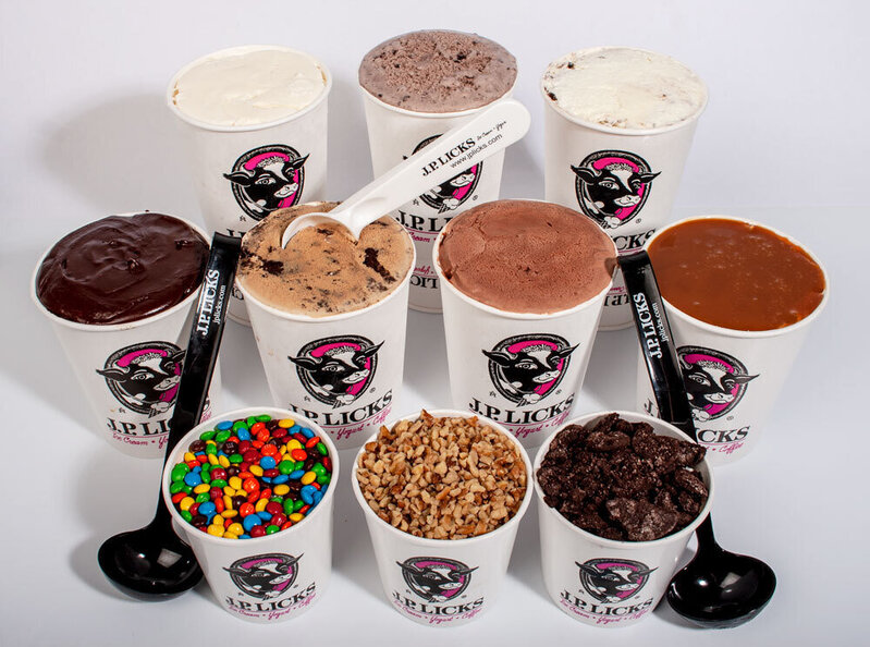 Containers of Toppings for Ice Cream Bar Stock Image - Image of