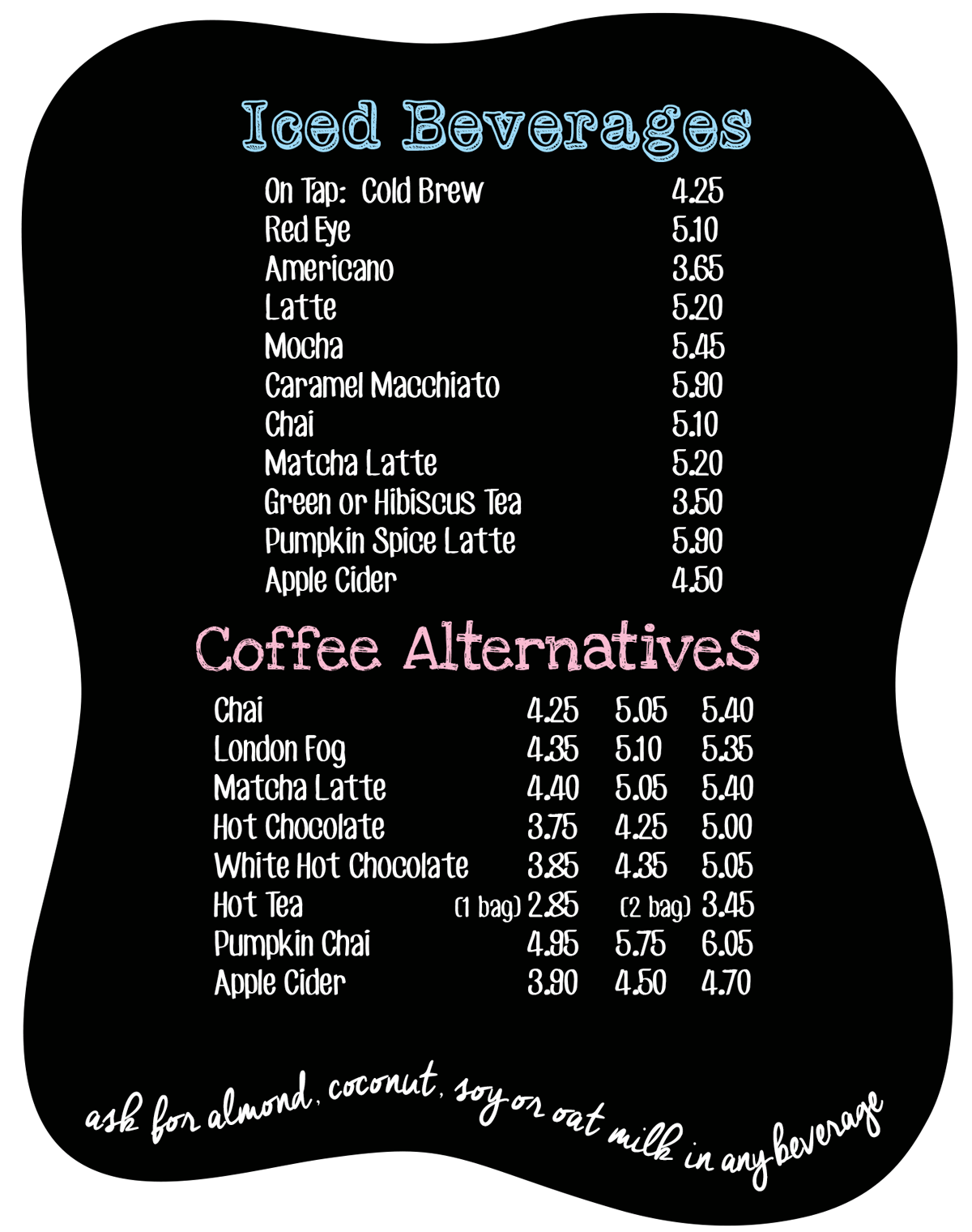 Iced Beverages amp Coffee Alternatives