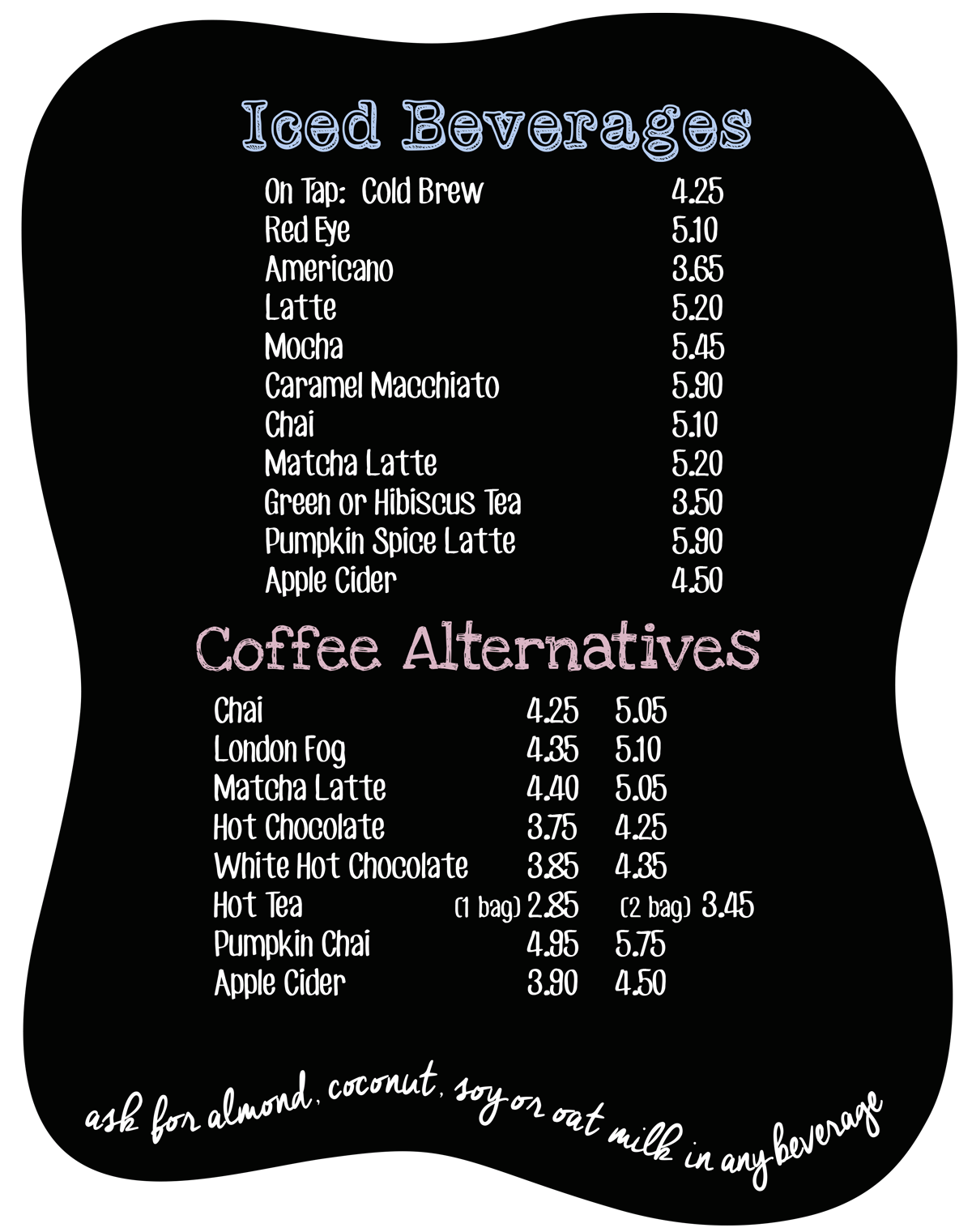 Iced Beverages amp Coffee Alternatives